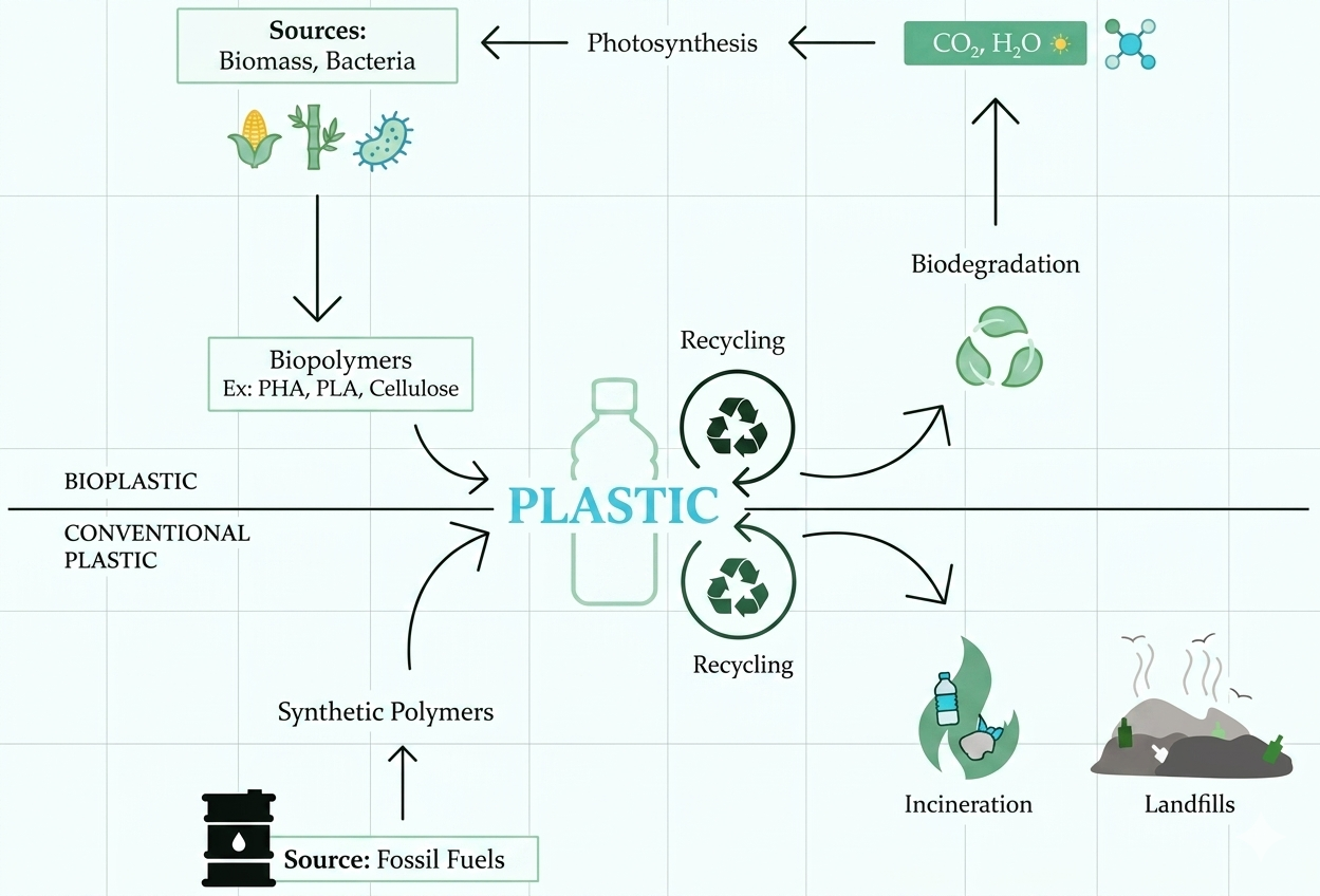 Bioplastic vs Conventional Plastic